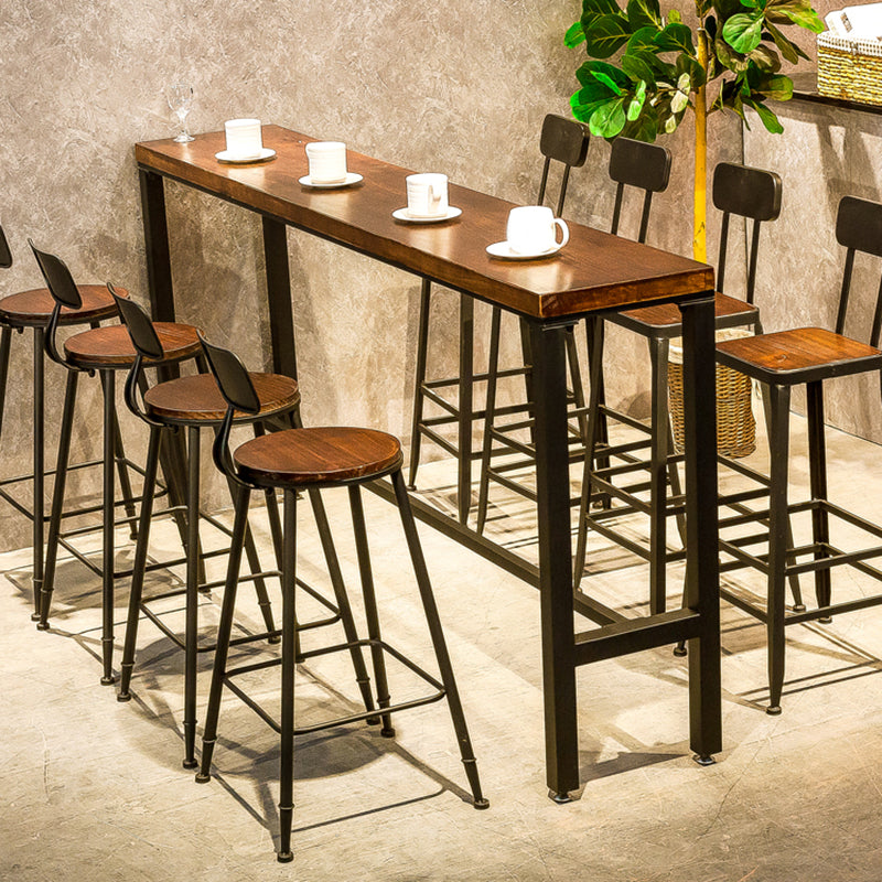 Industriële bar-eettafel voor binnen, barkruktafel van metaal en hout
