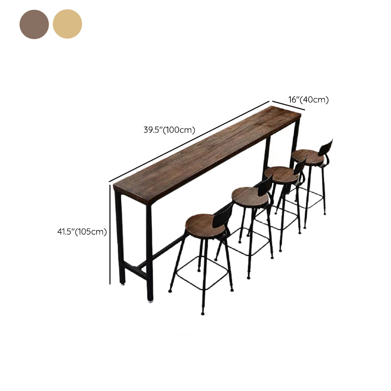 Industriële bar-eettafel voor binnen, barkruktafel van metaal en hout