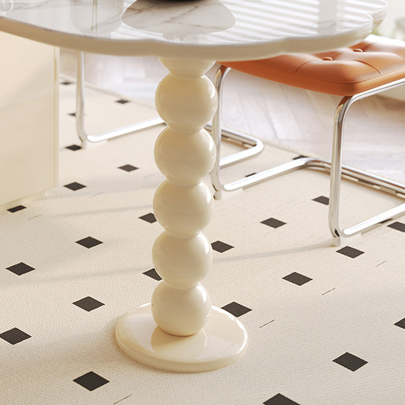 Modern Free Form Dining Table for Kitchen White Dinette Table with Storage Clearhalo 'Dining Tables & Seating' 'Dining Tables' 'dining_table' 'furn' 'furn_dining_table' 'Furniture' 'Kitchen & Dining Furniture' 7227045