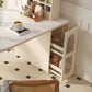 Modern Free Form Dining Table for Kitchen White Dinette Table with Storage Clearhalo 'Dining Tables & Seating' 'Dining Tables' 'dining_table' 'furn' 'furn_dining_table' 'Furniture' 'Kitchen & Dining Furniture' 7227046