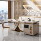 Glossy Beige Dinette Table with Metal Base Modern Dining Table for Home Clearhalo 'Dining Tables & Seating' 'Dining Tables' 'dining_table' 'furn' 'furn_dining_table' 'Furniture' 'Kitchen & Dining Furniture' 7227089