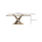 Glossy Beige Dinette Table with Metal Base Modern Dining Table for Home Clearhalo 'Dining Tables & Seating' 'Dining Tables' 'dining_table' 'furn' 'furn_dining_table' 'Furniture' 'Kitchen & Dining Furniture' 7227094