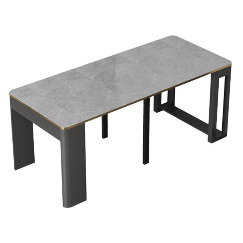 Modern Simple Dining Table Removable Dinner Table for Living Room Gray Without Chairs Clearhalo 'Dining Tables & Seating' 'Dining Tables' 'dining_table' 'furn' 'furn_dining_table' 'Furniture' 'Kitchen & Dining Furniture' 7227097