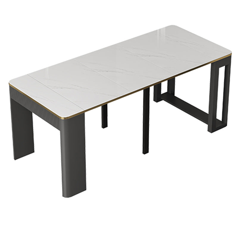 Modern Simple Dining Table Removable Dinner Table for Living Room Grey White Without Chairs Clearhalo 'Dining Tables & Seating' 'Dining Tables' 'dining_table' 'furn' 'furn_dining_table' 'Furniture' 'Kitchen & Dining Furniture' 7227104