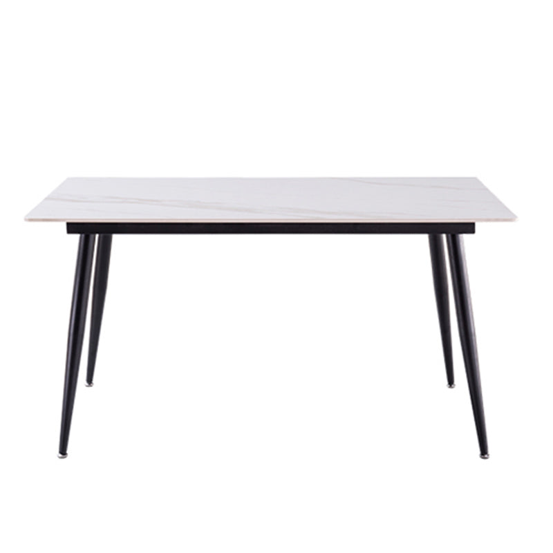 Modern Rectangle Dining Table for Home White Dinette Table with 4 Legs Without Chairs Clearhalo 'Dining Tables & Seating' 'Dining Tables' 'dining_table' 'furn' 'furn_dining_table' 'Furniture' 'Kitchen & Dining Furniture' 7227115