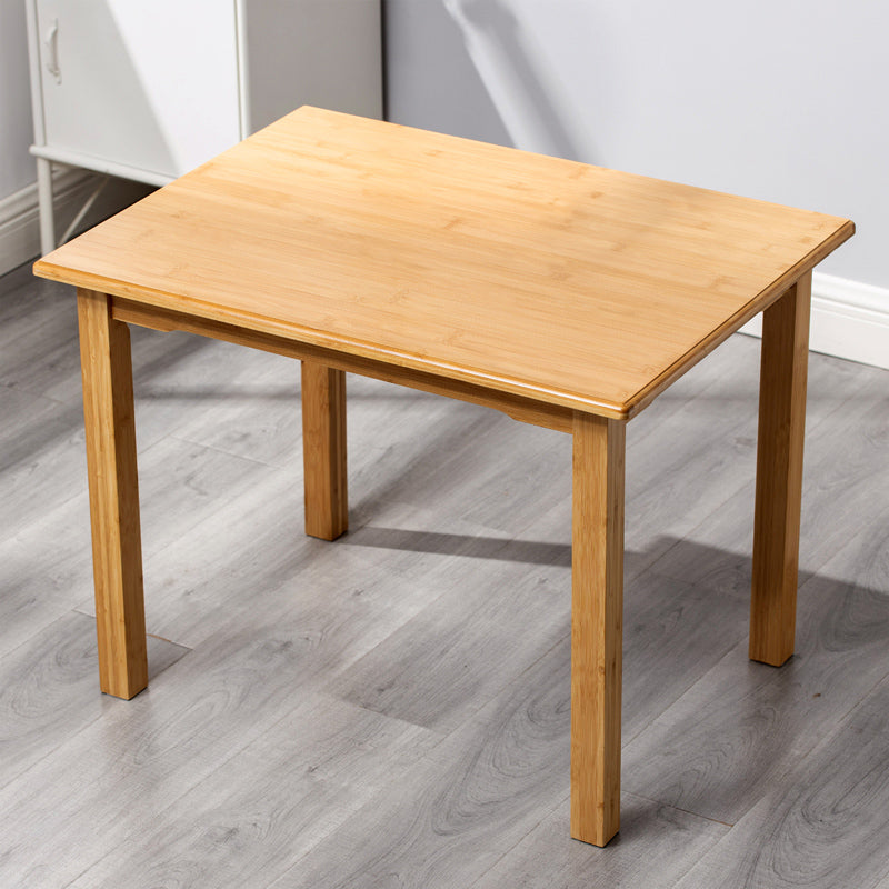Modern Rectangle Dining Table for Home Brown Wood Dinette Table