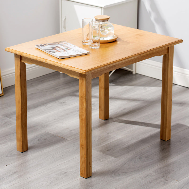 Modern Rectangle Dining Table for Home Brown Wood Dinette Table