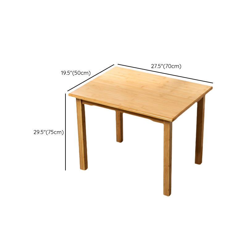 Modern Rectangle Dining Table for Home Brown Wood Dinette Table
