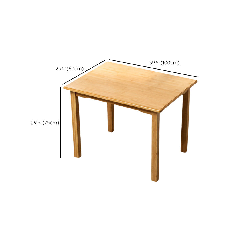 Modern Rectangle Dining Table for Home Brown Wood Dinette Table