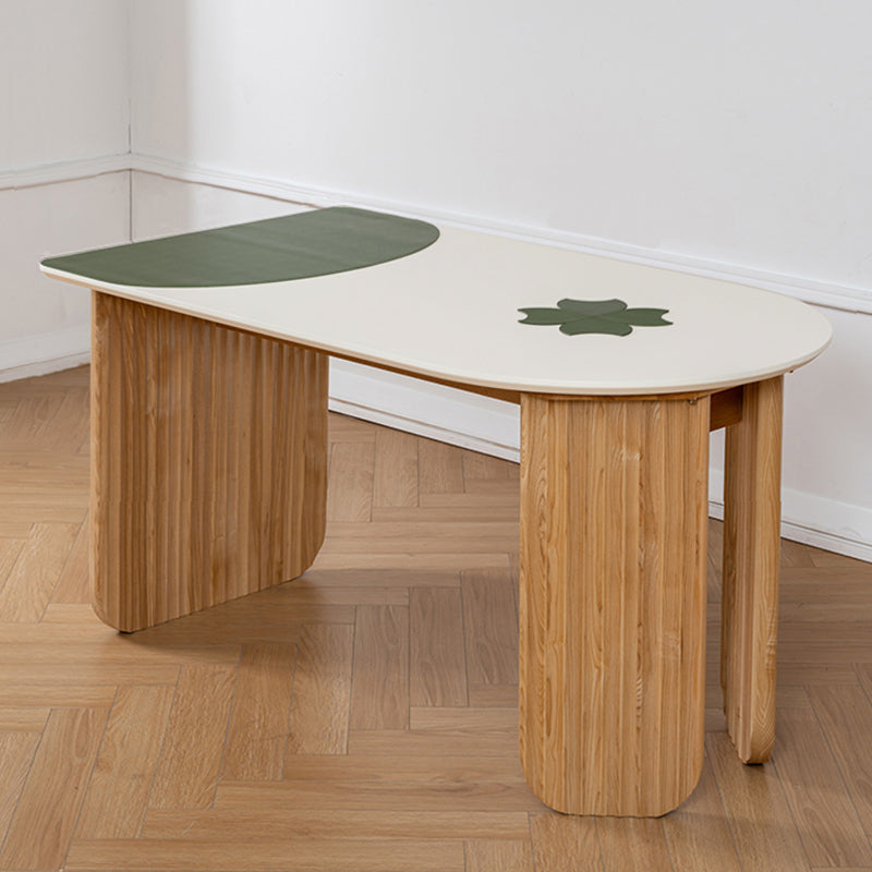 Free Form Dining Table with Ash Wood Base Modern Dinette Table for Home Clearhalo 'Dining Tables & Seating' 'Dining Tables' 'dining_table' 'furn' 'furn_dining_table' 'Furniture' 'Kitchen & Dining Furniture' 7227179