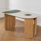 Free Form Dining Table with Ash Wood Base Modern Dinette Table for Home Clearhalo 'Dining Tables & Seating' 'Dining Tables' 'dining_table' 'furn' 'furn_dining_table' 'Furniture' 'Kitchen & Dining Furniture' 7227186