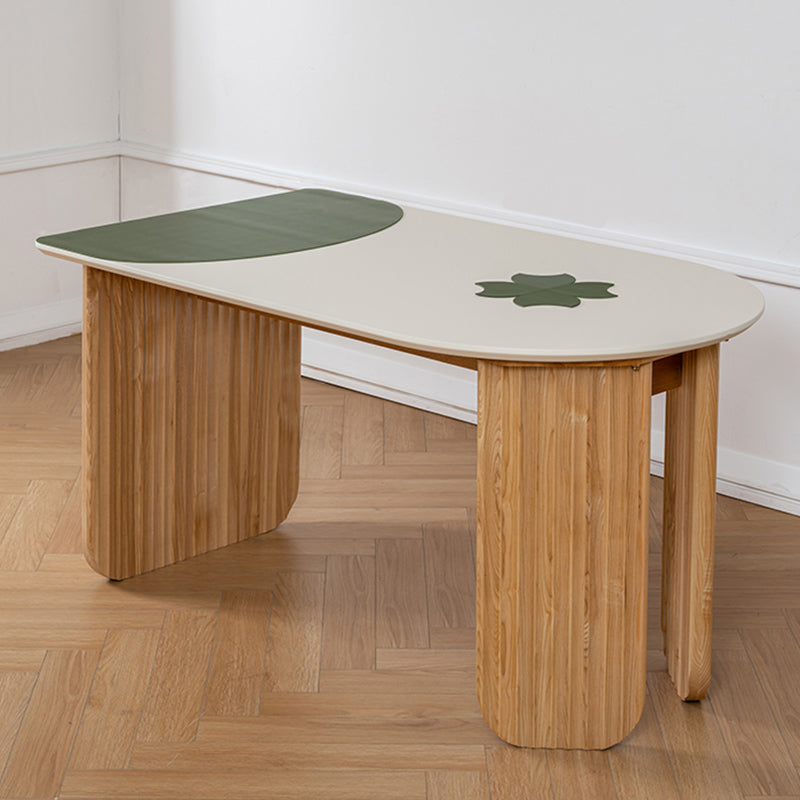 Free Form Dining Table with Ash Wood Base Modern Dinette Table for Home Clearhalo 'Dining Tables & Seating' 'Dining Tables' 'dining_table' 'furn' 'furn_dining_table' 'Furniture' 'Kitchen & Dining Furniture' 7227186