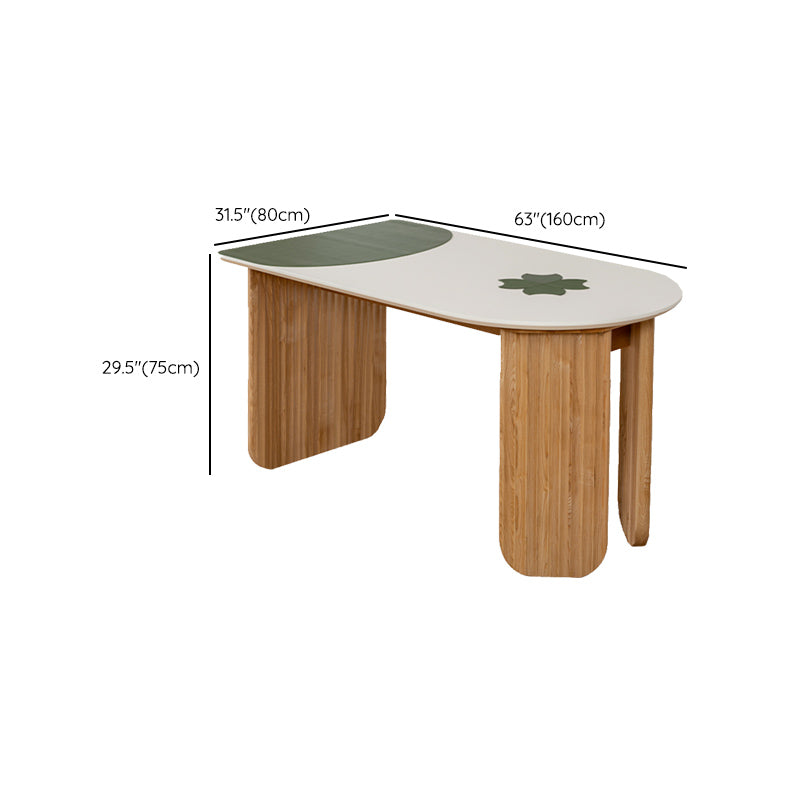 Free Form Dining Table with Ash Wood Base Modern Dinette Table for Home Clearhalo 'Dining Tables & Seating' 'Dining Tables' 'dining_table' 'furn' 'furn_dining_table' 'Furniture' 'Kitchen & Dining Furniture' 7227189