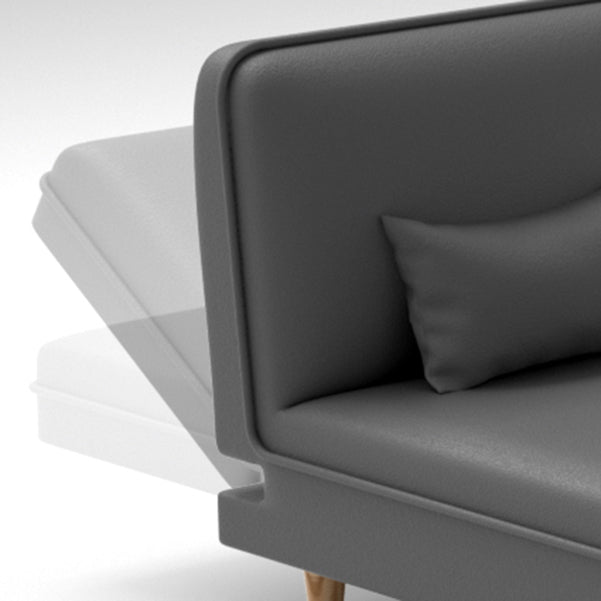 Skandinavischer armloser Akzentstuhl mit 3-Positionen-Liege-Chaiselounge-Couch