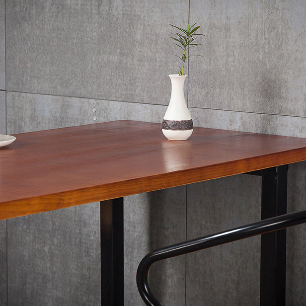 Set di dinette industriale fisso 1/3 pezzi mobili in legno massiccio marrone per casa