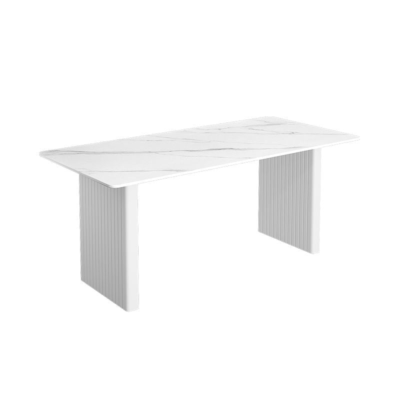 Modern Dinette Set 1/2/5/7 Pcs Rectangle Table and Solid Wood Base Dining Set with Chairs