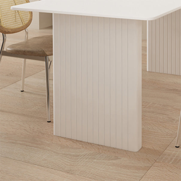 Modern Dinette Set 1/2/5/7 Pcs Rectangle Table and Solid Wood Base Dining Set with Chairs