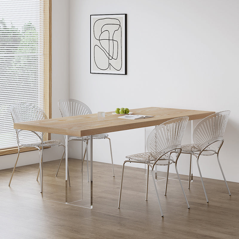 Moderne massive Holzmöbel 1/5 PCs Standardhöhe Esszimmertisch Set Set