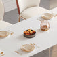 Modern Fixed Dining Table Set 1/5/7 Rectangle Stone Dinette Set with Chairs