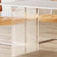 Modern Dining Table Set 1/5/6 Rectangle Stone Dinette Set with Microfiber Leather Chairs