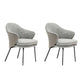 Fabric Arm Chair Nordic Style Parsons Dining Chairs with Black Legs