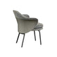 Fabric Arm Chair Nordic Style Parsons Dining Chairs with Black Legs