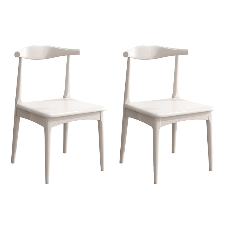 Contemporary Armless Dining Chair Home Solid Wood Dining Chair