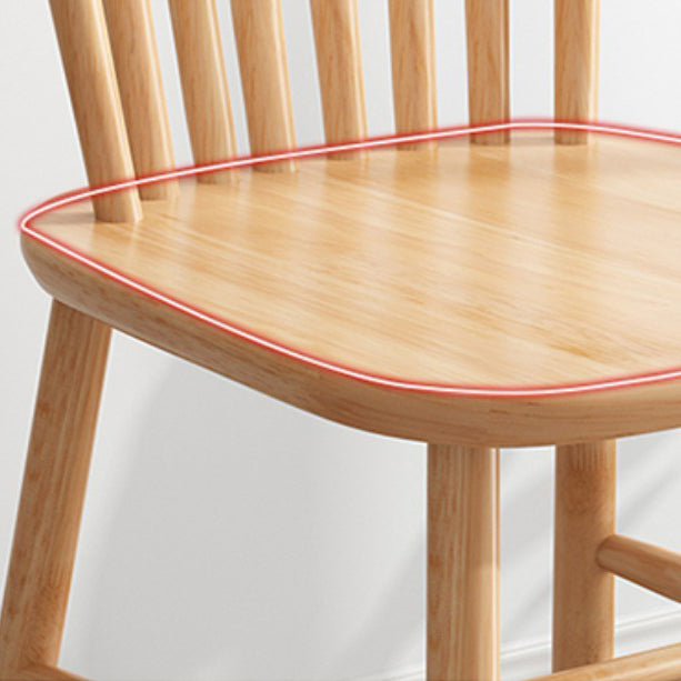 Contemporary Armless Dining Chair Home Solid Wood Dining Chair