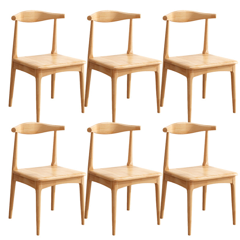 Contemporary Armless Dining Chair Home Solid Wood Dining Chair