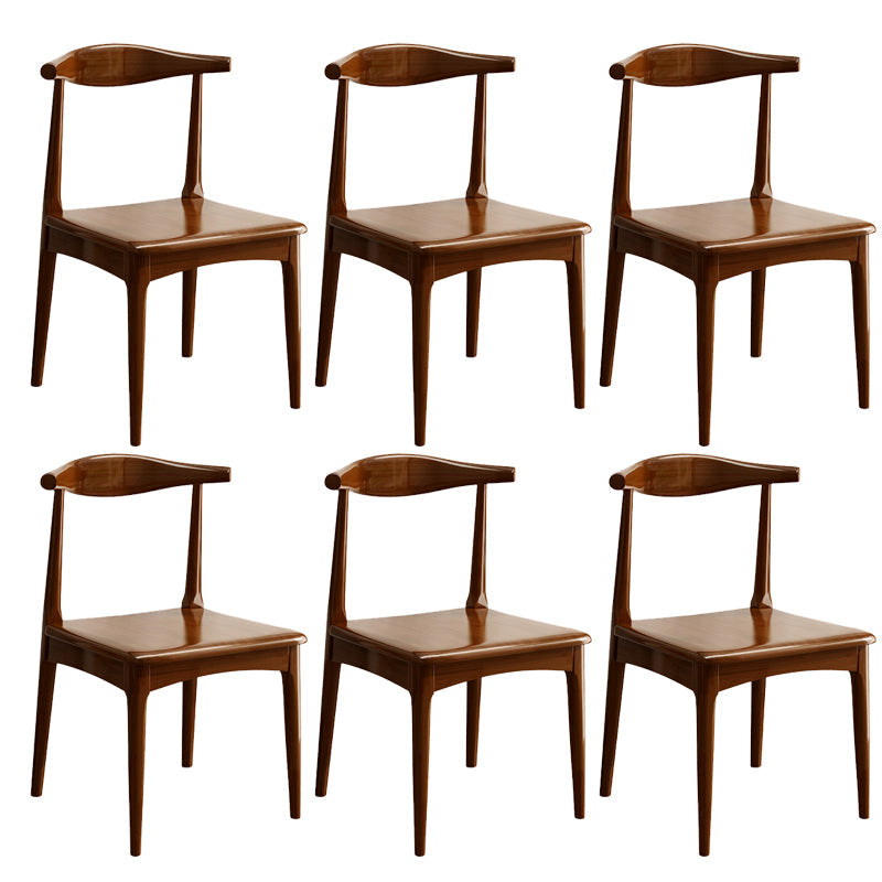 Contemporary Armless Dining Chair Home Solid Wood Dining Chair