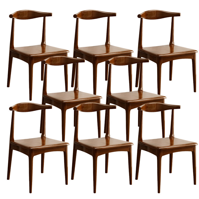Contemporary Armless Dining Chair Home Solid Wood Dining Chair