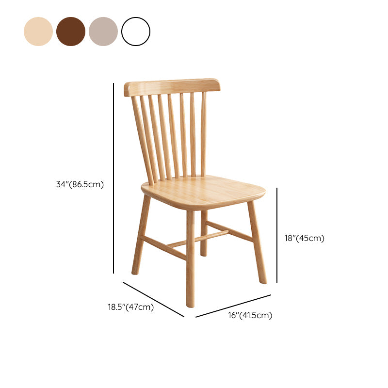 Contemporary Armless Dining Chair Home Solid Wood Dining Chair