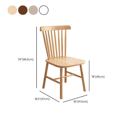 Contemporary Armless Dining Chair Home Solid Wood Dining Chair
