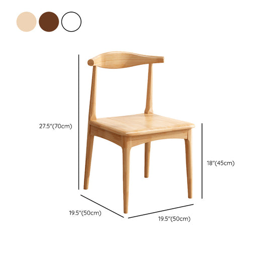 Contemporary Armless Dining Chair Home Solid Wood Dining Chair