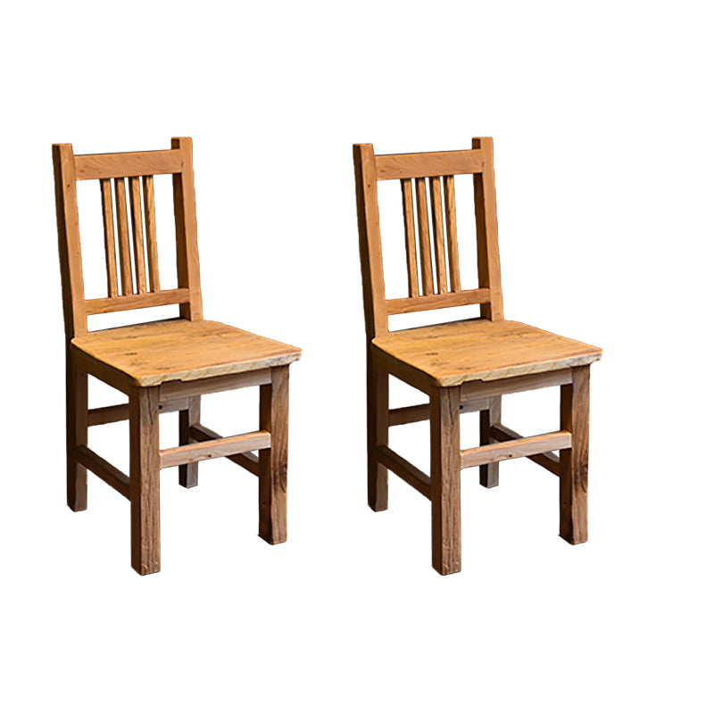 Dining Room Footrest Dining Chair Home Solid Wood Dining Chair Brown 2 Piece Set Clearhalo 'Dining Chairs' 'Dining Tables & Seating' 'dining_chair' 'furn' 'furn_dining_chair' 'Furniture' 'Kitchen & Dining Furniture' 7229980