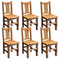 Dining Room Footrest Dining Chair Home Solid Wood Dining Chair Brown 6 Piece Set Clearhalo 'Dining Chairs' 'Dining Tables & Seating' 'dining_chair' 'furn' 'furn_dining_chair' 'Furniture' 'Kitchen & Dining Furniture' 7229983