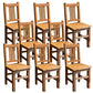 Dining Room Footrest Dining Chair Home Solid Wood Dining Chair Brown 8 Piece Set Clearhalo 'Dining Chairs' 'Dining Tables & Seating' 'dining_chair' 'furn' 'furn_dining_chair' 'Furniture' 'Kitchen & Dining Furniture' 7229985