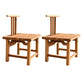 Dining Room Footrest Dining Chair Home Solid Wood Dining Chair Light Brown 2 Piece Set Clearhalo 'Dining Chairs' 'Dining Tables & Seating' 'dining_chair' 'furn' 'furn_dining_chair' 'Furniture' 'Kitchen & Dining Furniture' 7229989