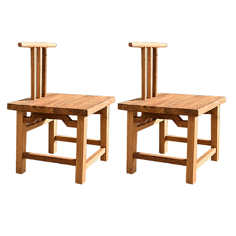 Dining Room Footrest Dining Chair Home Solid Wood Dining Chair Light Brown 2 Piece Set Clearhalo 'Dining Chairs' 'Dining Tables & Seating' 'dining_chair' 'furn' 'furn_dining_chair' 'Furniture' 'Kitchen & Dining Furniture' 7229989