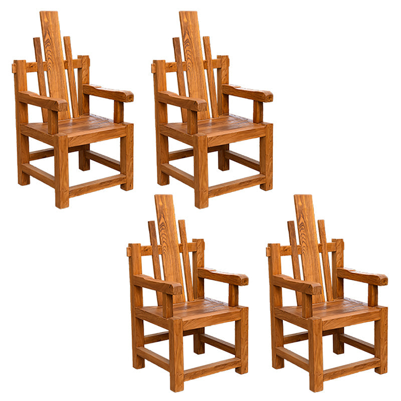 Dining Room Footrest Dining Chair Home Solid Wood Dining Chair Walnut 4 Piece Set Clearhalo 'Dining Chairs' 'Dining Tables & Seating' 'dining_chair' 'furn' 'furn_dining_chair' 'Furniture' 'Kitchen & Dining Furniture' 7229999