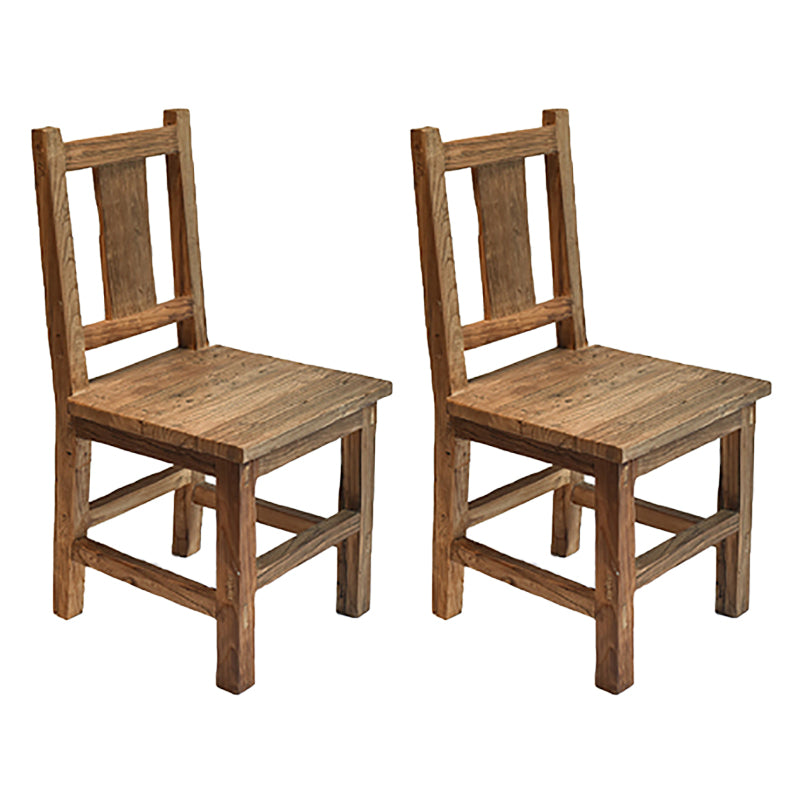 Dining Room Footrest Dining Chair Home Solid Wood Dining Chair Nut-Brown 2 Piece Set Clearhalo 'Dining Chairs' 'Dining Tables & Seating' 'dining_chair' 'furn' 'furn_dining_chair' 'Furniture' 'Kitchen & Dining Furniture' 7230003