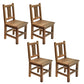 Dining Room Footrest Dining Chair Home Solid Wood Dining Chair Nut-Brown 4 Piece Set Clearhalo 'Dining Chairs' 'Dining Tables & Seating' 'dining_chair' 'furn' 'furn_dining_chair' 'Furniture' 'Kitchen & Dining Furniture' 7230004