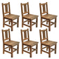 Dining Room Footrest Dining Chair Home Solid Wood Dining Chair Nut-Brown 6 Piece Set Clearhalo 'Dining Chairs' 'Dining Tables & Seating' 'dining_chair' 'furn' 'furn_dining_chair' 'Furniture' 'Kitchen & Dining Furniture' 7230005