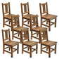 Dining Room Footrest Dining Chair Home Solid Wood Dining Chair Nut-Brown 8 Piece Set Clearhalo 'Dining Chairs' 'Dining Tables & Seating' 'dining_chair' 'furn' 'furn_dining_chair' 'Furniture' 'Kitchen & Dining Furniture' 7230006