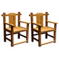 Dining Room Footrest Dining Chair Home Solid Wood Dining Chair Light Walnut 2 Piece Set Clearhalo 'Dining Chairs' 'Dining Tables & Seating' 'dining_chair' 'furn' 'furn_dining_chair' 'Furniture' 'Kitchen & Dining Furniture' 7230008
