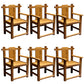 Dining Room Footrest Dining Chair Home Solid Wood Dining Chair Light Walnut 6 Piece Set Clearhalo 'Dining Chairs' 'Dining Tables & Seating' 'dining_chair' 'furn' 'furn_dining_chair' 'Furniture' 'Kitchen & Dining Furniture' 7230010