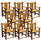 Dining Room Footrest Dining Chair Home Solid Wood Dining Chair Light Walnut 8 Piece Set Clearhalo 'Dining Chairs' 'Dining Tables & Seating' 'dining_chair' 'furn' 'furn_dining_chair' 'Furniture' 'Kitchen & Dining Furniture' 7230011