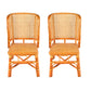 Contemporary Armless Wicker Chair Home Cane Back Dining Chair Yellow 2 Piece Set Clearhalo 'Dining Chairs' 'Dining Tables & Seating' 'dining_chair' 'furn' 'furn_dining_chair' 'Furniture' 'Kitchen & Dining Furniture' 7230018