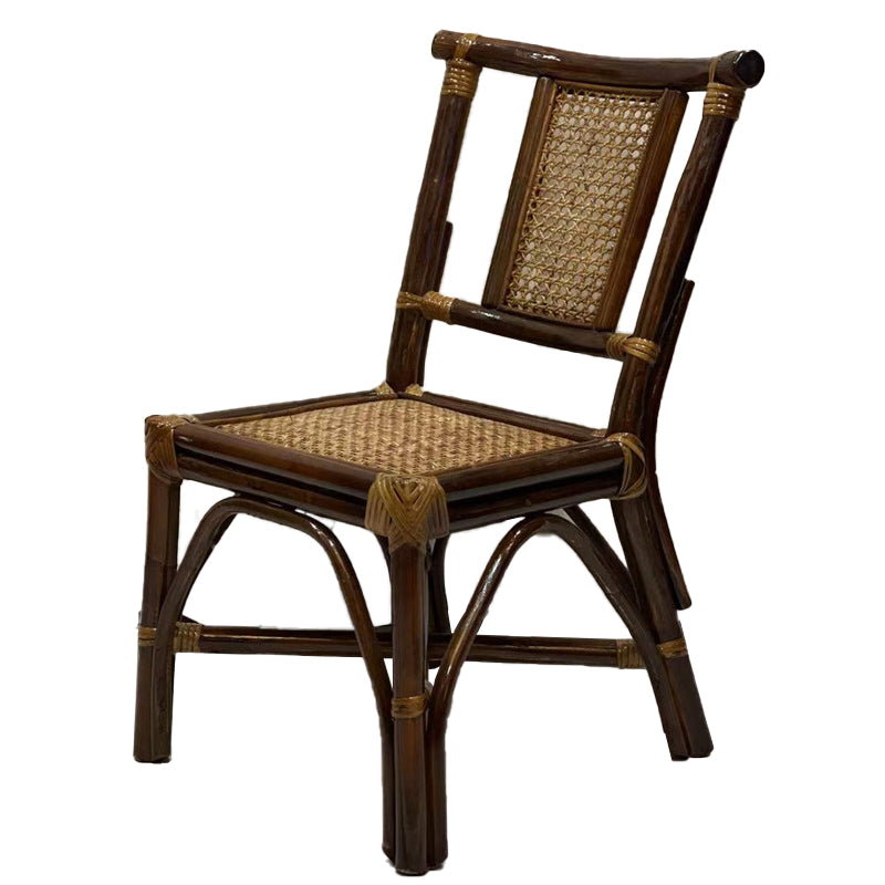 Contemporary Armless Wicker Chair Home Cane Back Dining Chair Clearhalo 'Dining Chairs' 'Dining Tables & Seating' 'dining_chair' 'furn' 'furn_dining_chair' 'Furniture' 'Kitchen & Dining Furniture' 7230024
