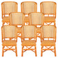 Contemporary Armless Wicker Chair Home Cane Back Dining Chair Yellow 8 Piece Set Clearhalo 'Dining Chairs' 'Dining Tables & Seating' 'dining_chair' 'furn' 'furn_dining_chair' 'Furniture' 'Kitchen & Dining Furniture' 7230025